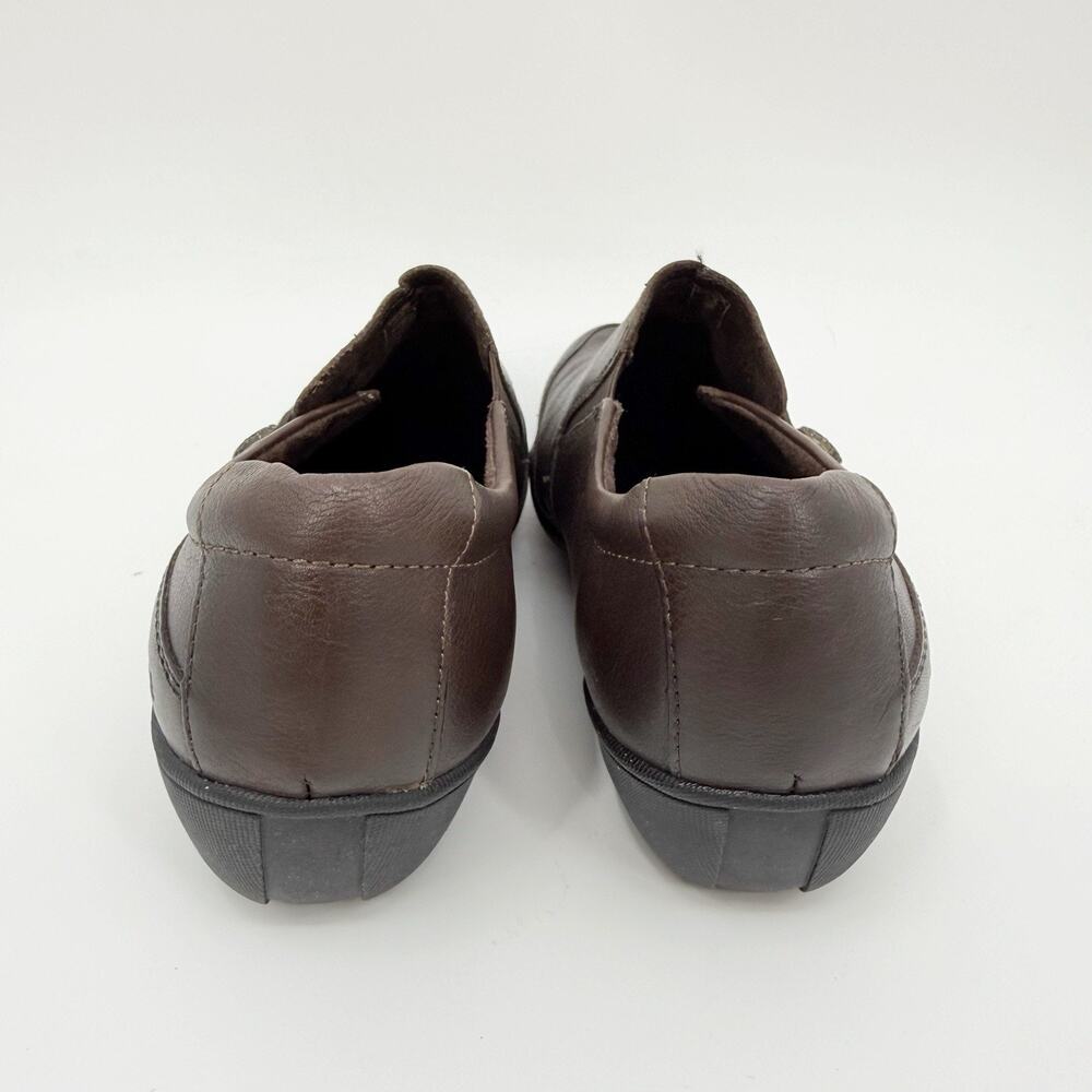 Taos Encore Brown Leather Slip On Comfort Shoes Womens 8.5 Casual Walking Travel - Picture 5 of 14
